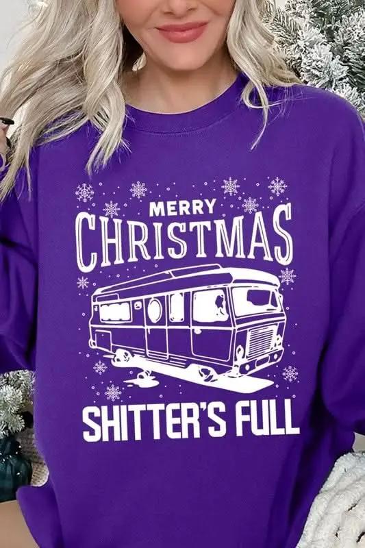 Merry Christmas Shitter's Full Graphic Sweatshirts - Love Salve